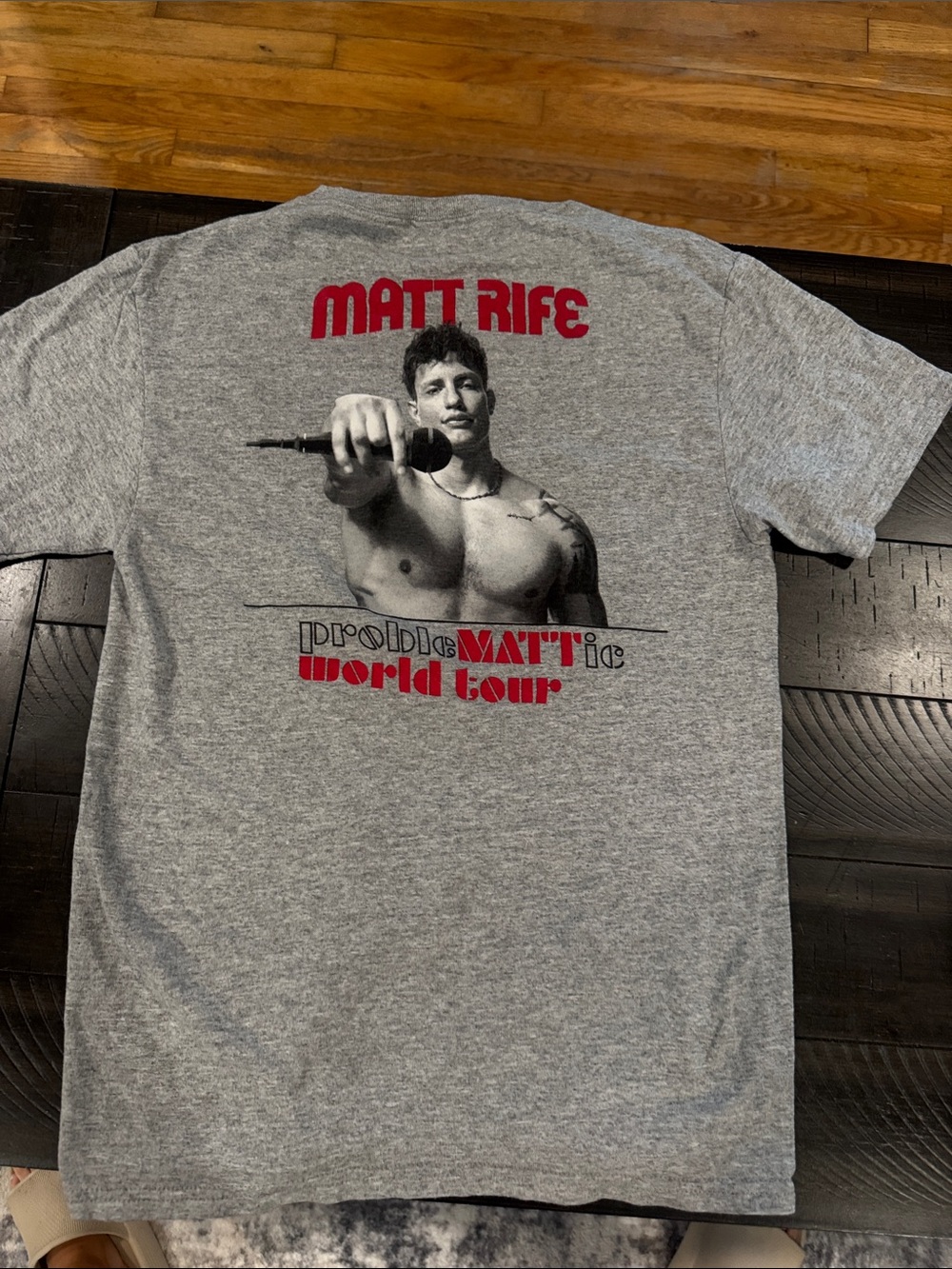Matt RIFE comedian Gray Graphic Tour T-Shirt